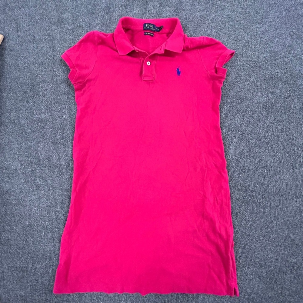 Polo Ralph Lauren Polo Dress Womens Size M Pink The Mesh Mini Short Sleeve Dress